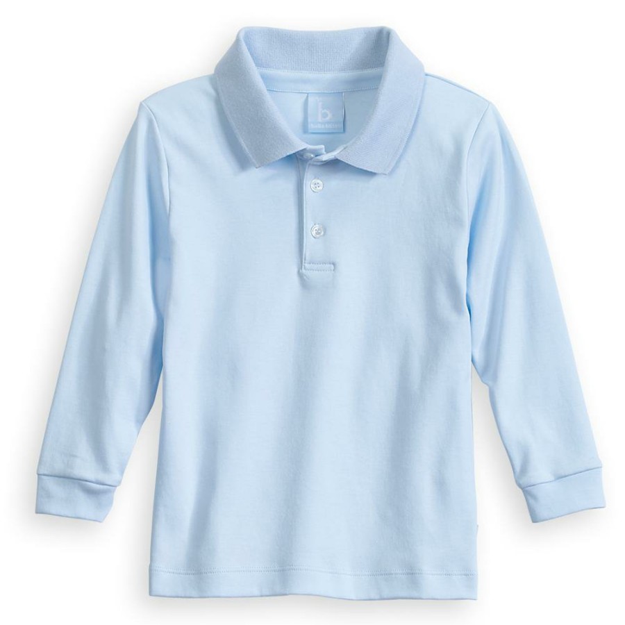 BOYS Cottonwel | Long Sleeve Solid Pima Polo Tee