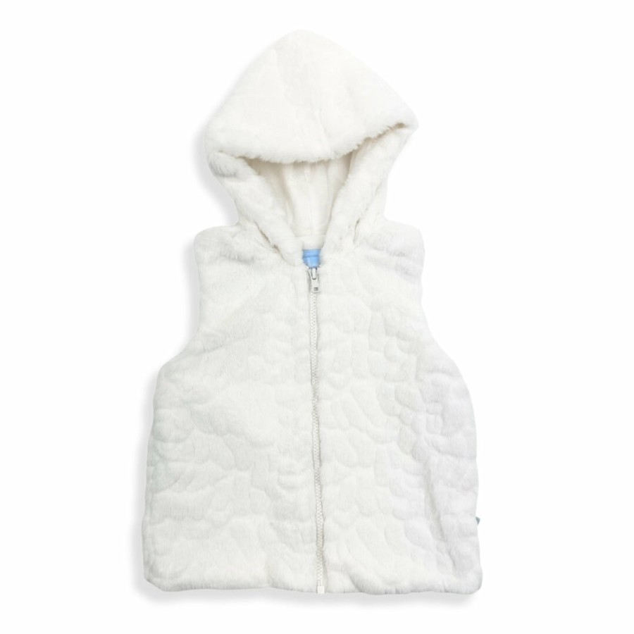 GIRLS Misbordados | Faux Fur Hooded Vest