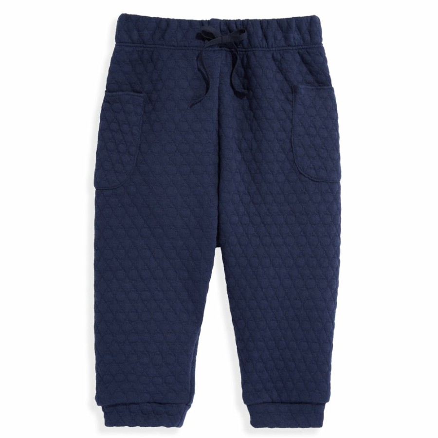 GIRLS Misbordados | Quilted Jersey Jogger - Navy