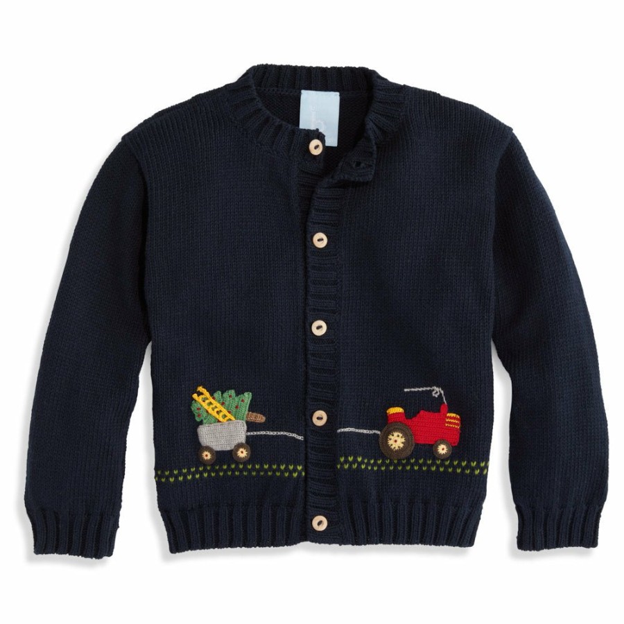 BOYS Ethnic Fashion | Applique Christmas Tractor Cardigan