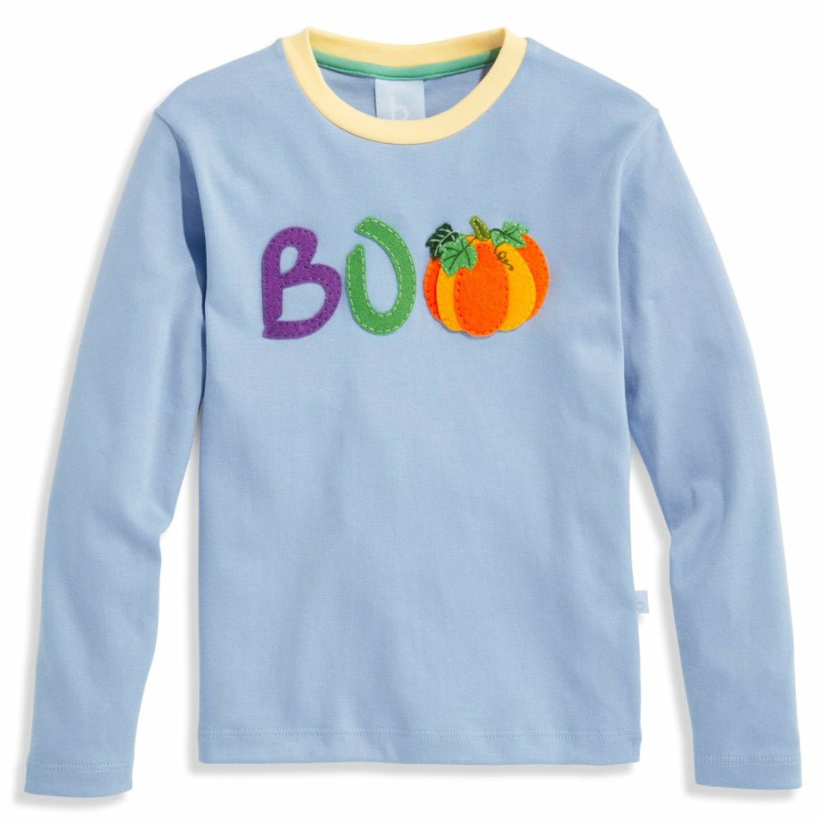 BOYS Cottonwel | Solid Long Sleeve Applique Tee