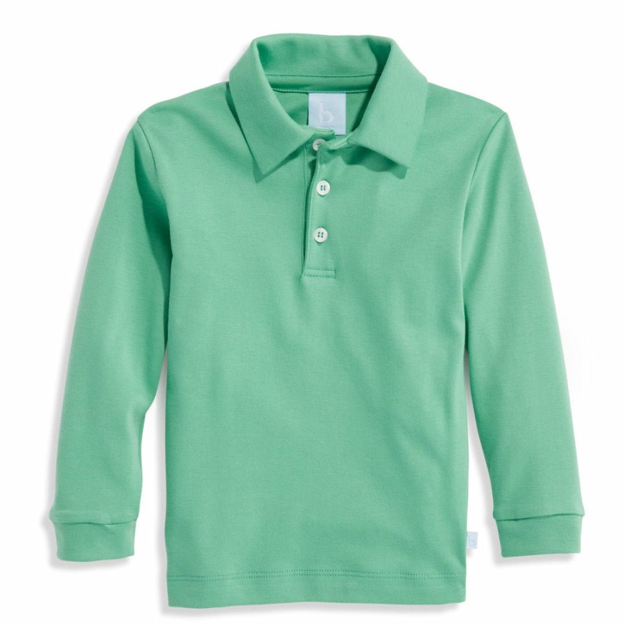 BOYS Cottonwel | Long Sleeve Solid Pima Polo Tee