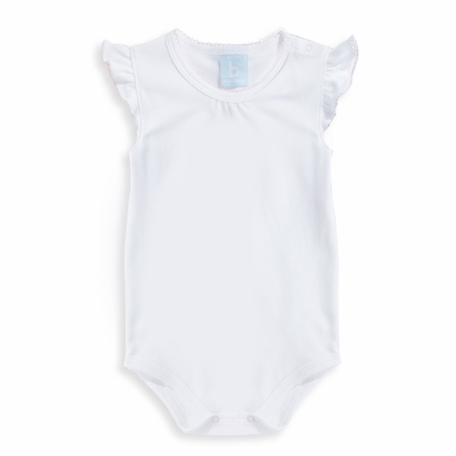 GIRLS Cottonwel | Bliss Flutter Sleeve Pima Onesie