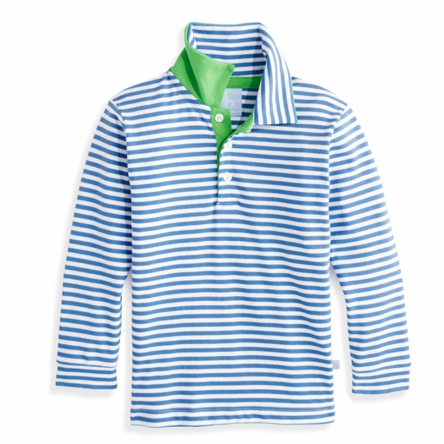 BOYS Cottonwel | Long Sleeve Pima Polo With Contrast Collar