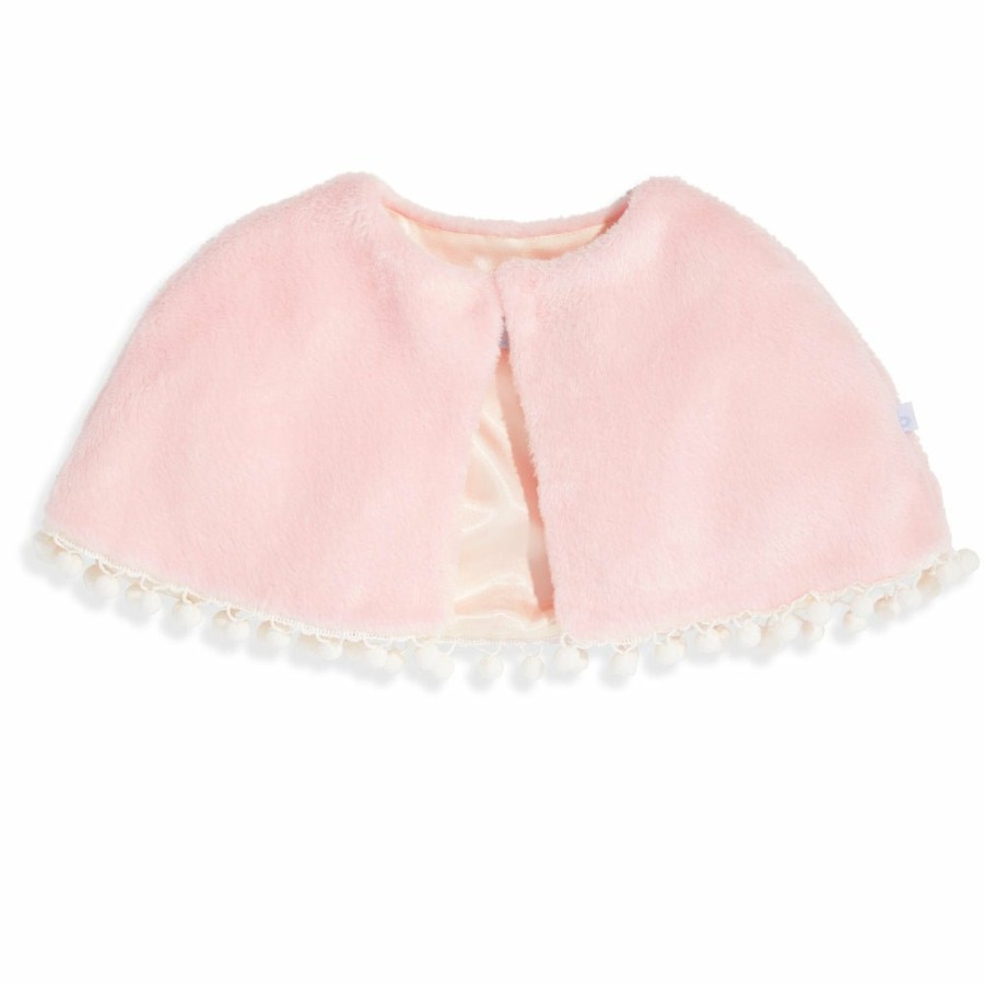 GIRLS Misbordados | Faux Fur Capelet With Pom Poms