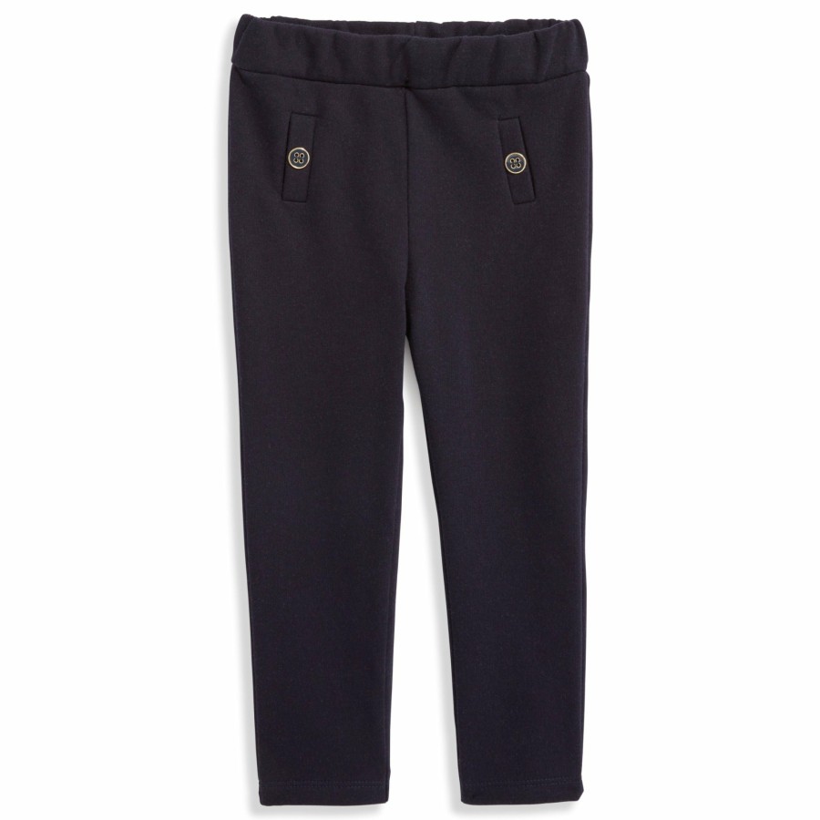 GIRLS Cottonwel | Faux Pocket Legging W/ Gold Buttons