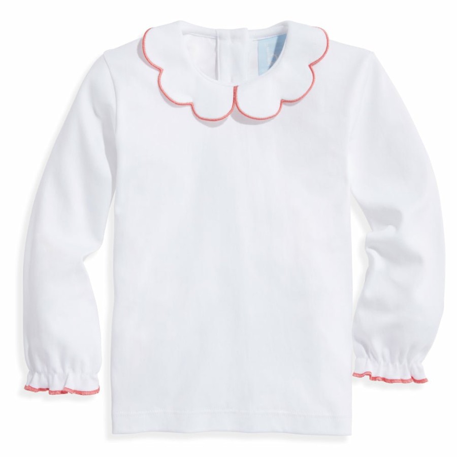 GIRLS Cottonwel | Long Sleeve Pima Scallop Collar Tee