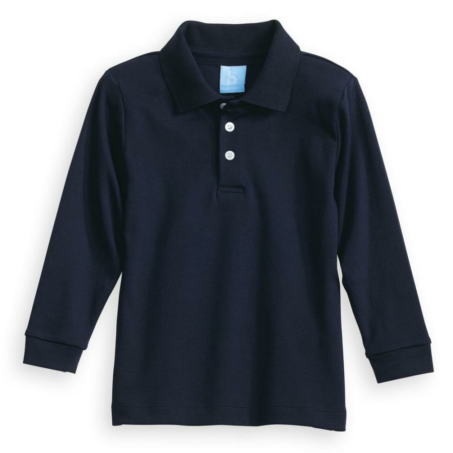 BOYS Cottonwel | Long Sleeve Solid Pima Polo Tee