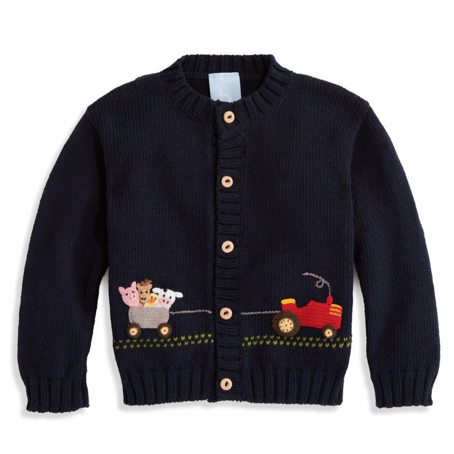 BABY BOYS Ethnic Fashion | Applique Animal Tractor Cardigan