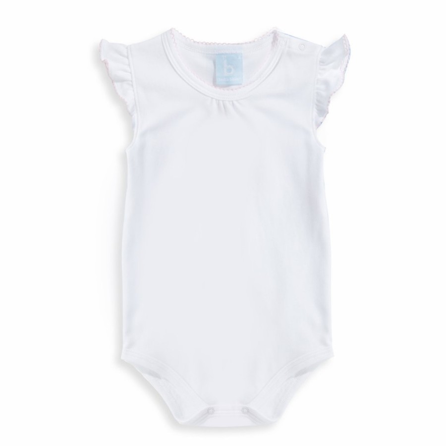 GIRLS Cottonwel | Bliss Flutter Sleeve Pima Onesie