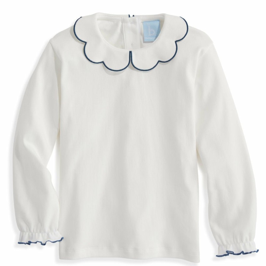 GIRLS Cottonwel | Long Sleeve Pima Scallop Collar Tee