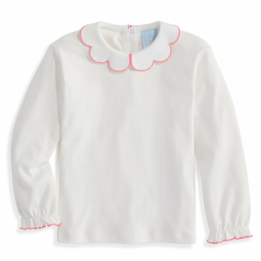 BABY GIRLS Cottonwel | Long Sleeve Pima Scallop Collar Tee