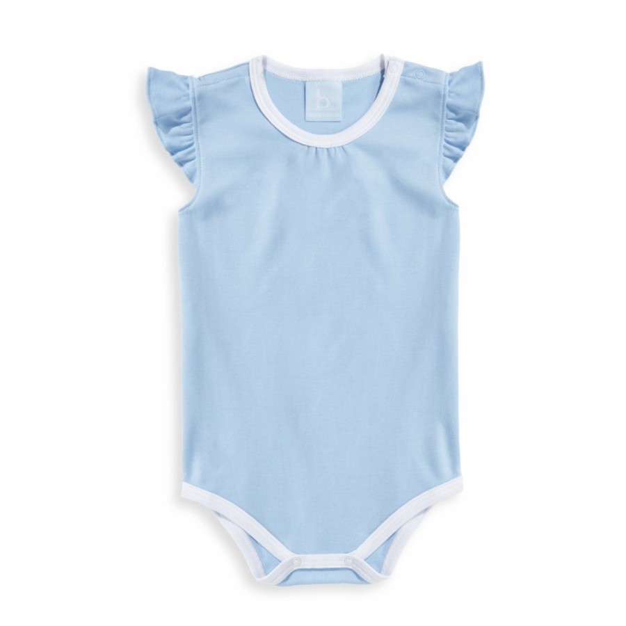 GIRLS Cottonwel | Bliss Flutter Sleeve Pima Onesie