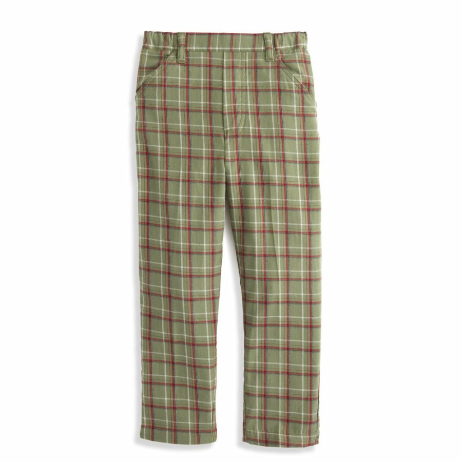 BABY BOYS Icat | Plaid Faux Zip Pant