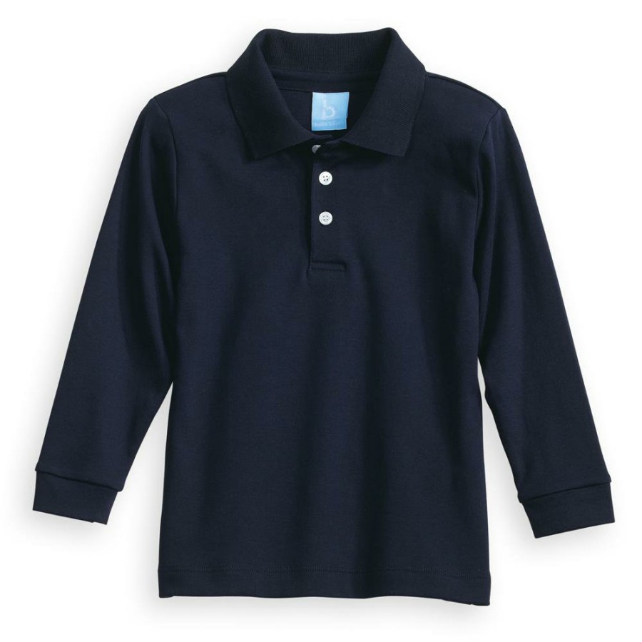 BOYS Cottonwel | Long Sleeve Solid Pima Polo Tee