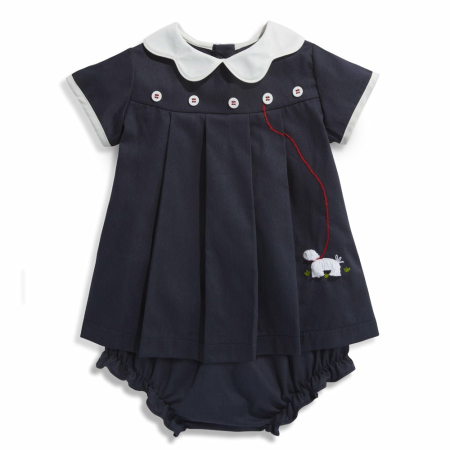 BABY GIRLS Misbordados | Embroidered Sheepdog Dress