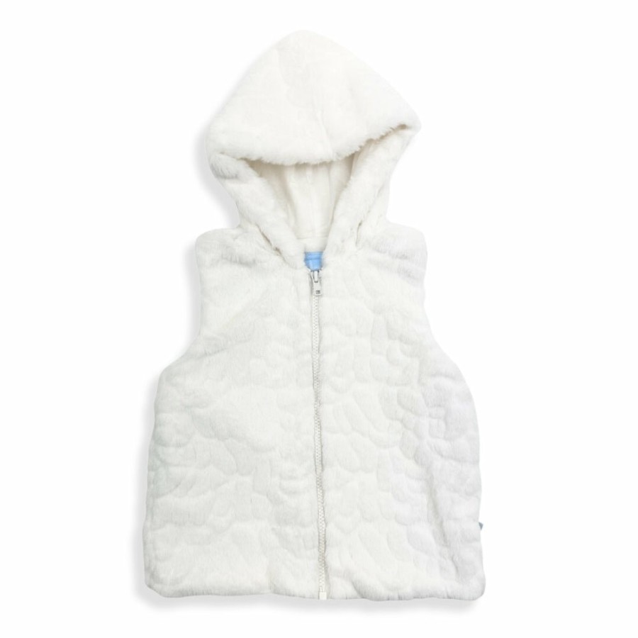 GIRLS Misbordados | Faux Fur Hooded Vest