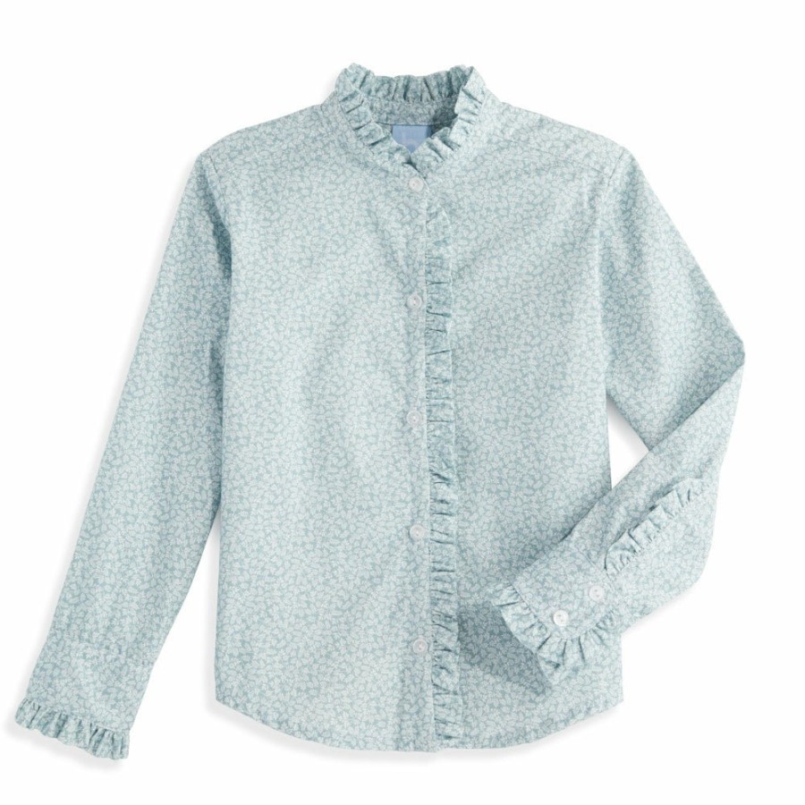 GIRLS Misbordados | Ruffled Collar Buttondown Shirt