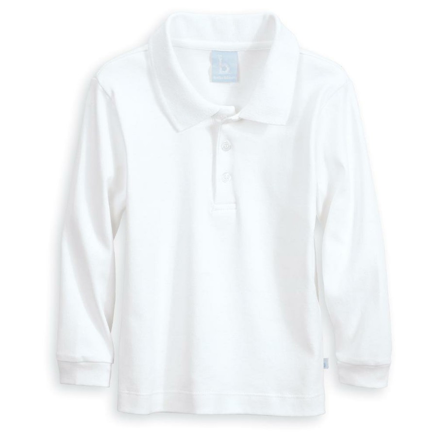 BOYS Cottonwel | Long Sleeve Solid Pima Polo Tee