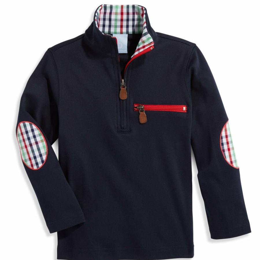 BOYS Cottonwel | Elbow Patch Pima Half Zip Pullover