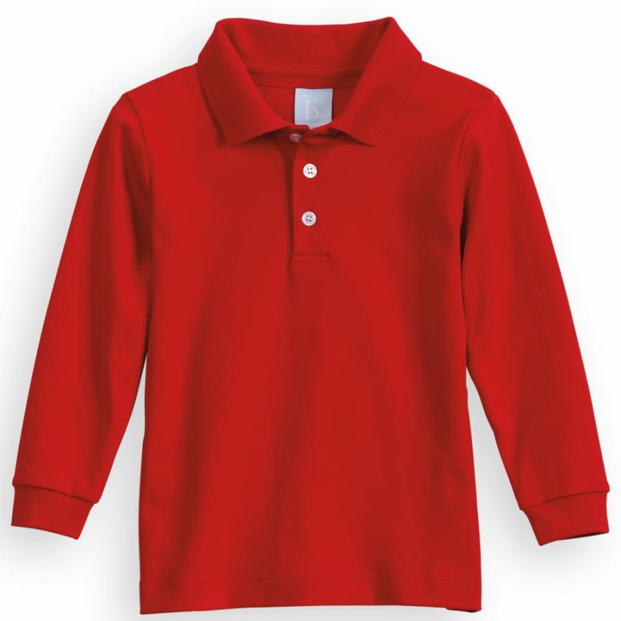 BOYS Cottonwel | Solid Pima Polo Red Shirt