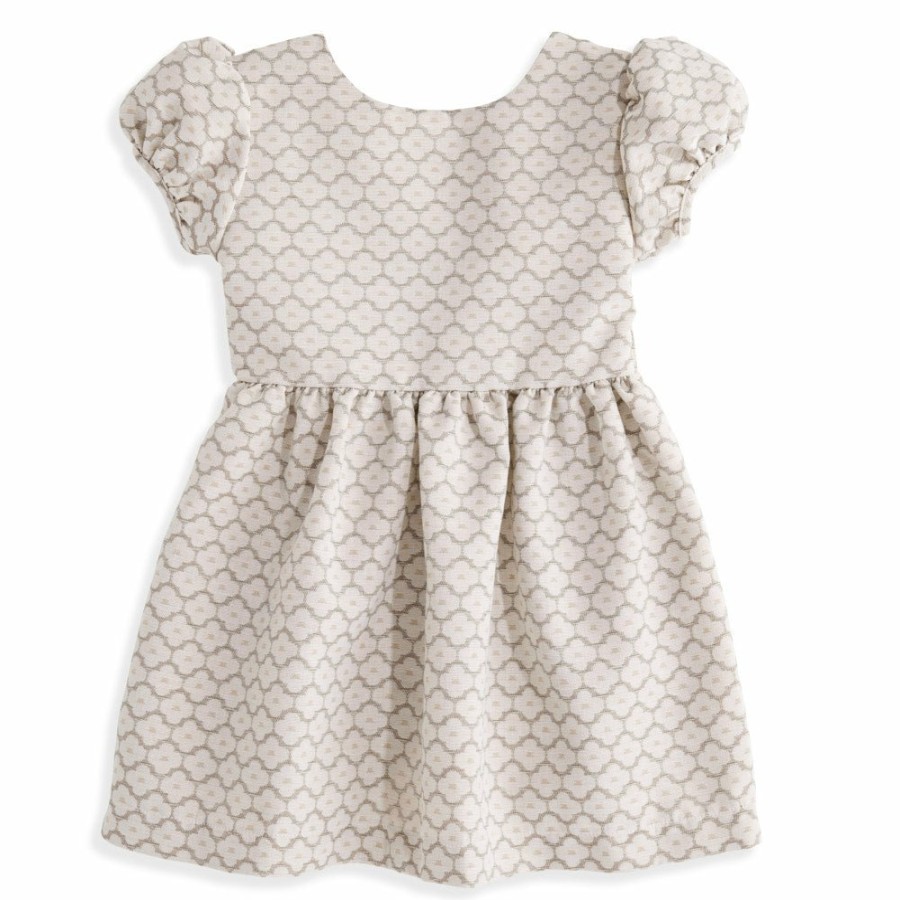 GIRLS Misbordados | Puff Sleeve Jacquard Angelina Dress