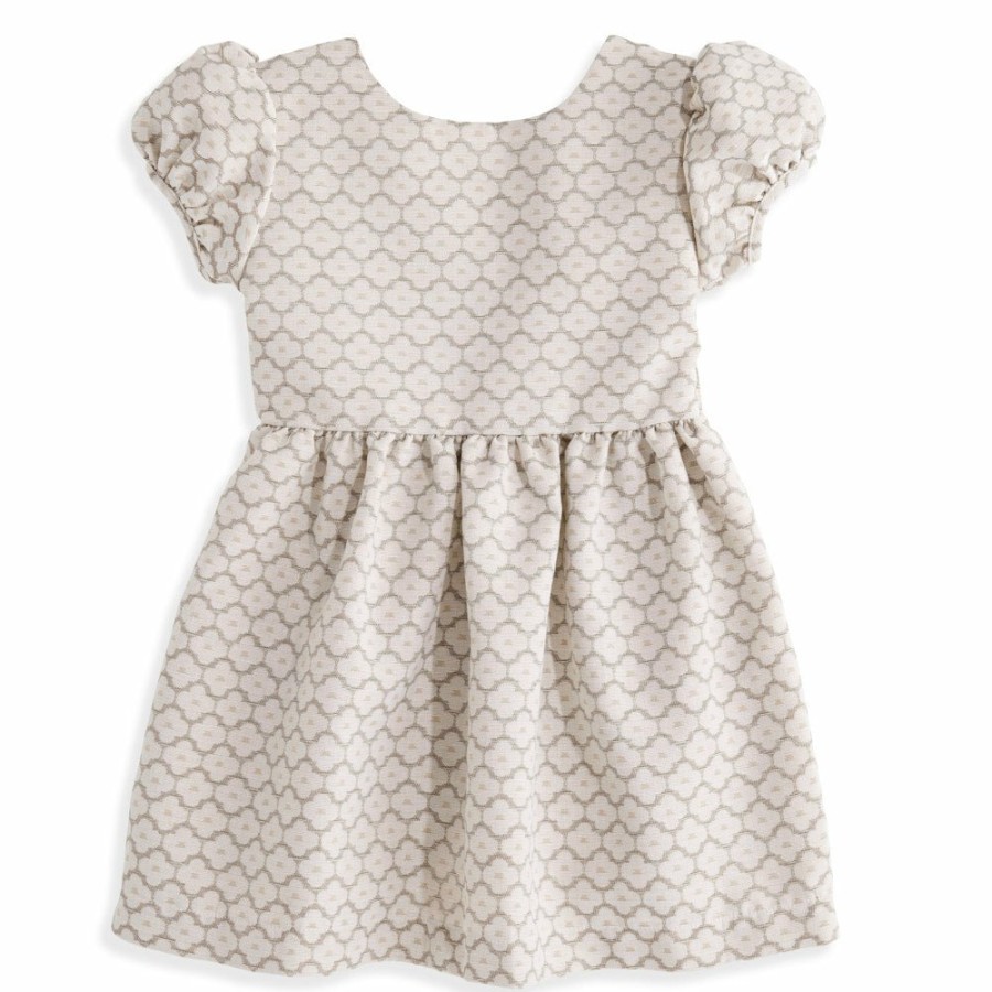 GIRLS Misbordados | Puff Sleeve Jacquard Angelina Dress