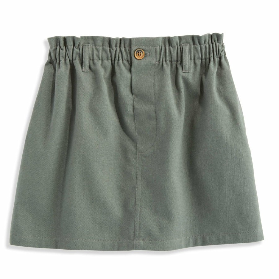 GIRLS Misbordados | Stretch Twill Paperbag Skirt