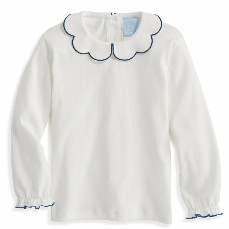 GIRLS Cottonwel | Long Sleeve Pima Scallop Collar Tee