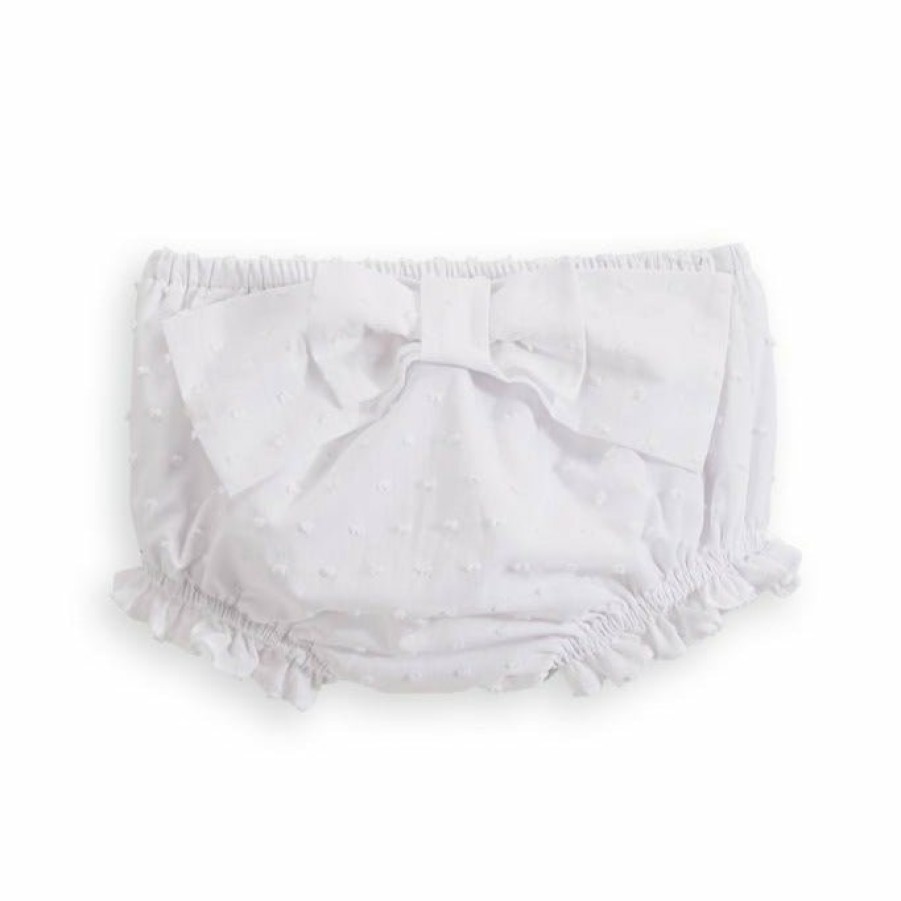 BABY GIRLS bella bliss | White Bow Bloomer