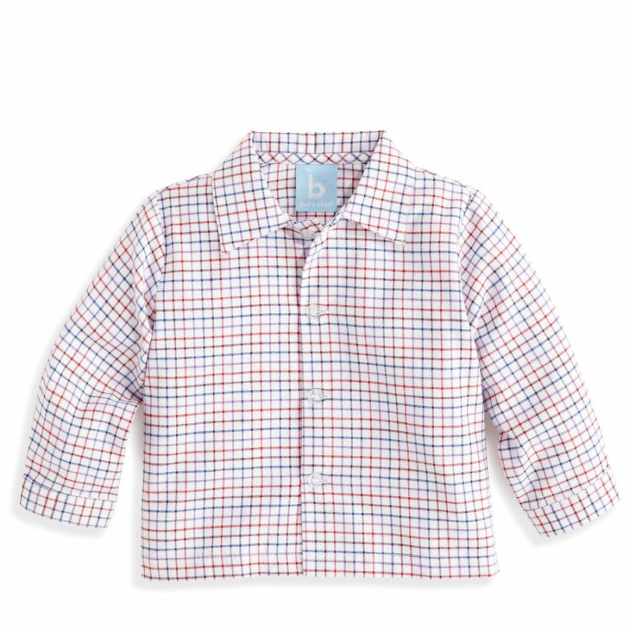 BABY BOYS Icat | Eton Long Sleeve Dress Shirt