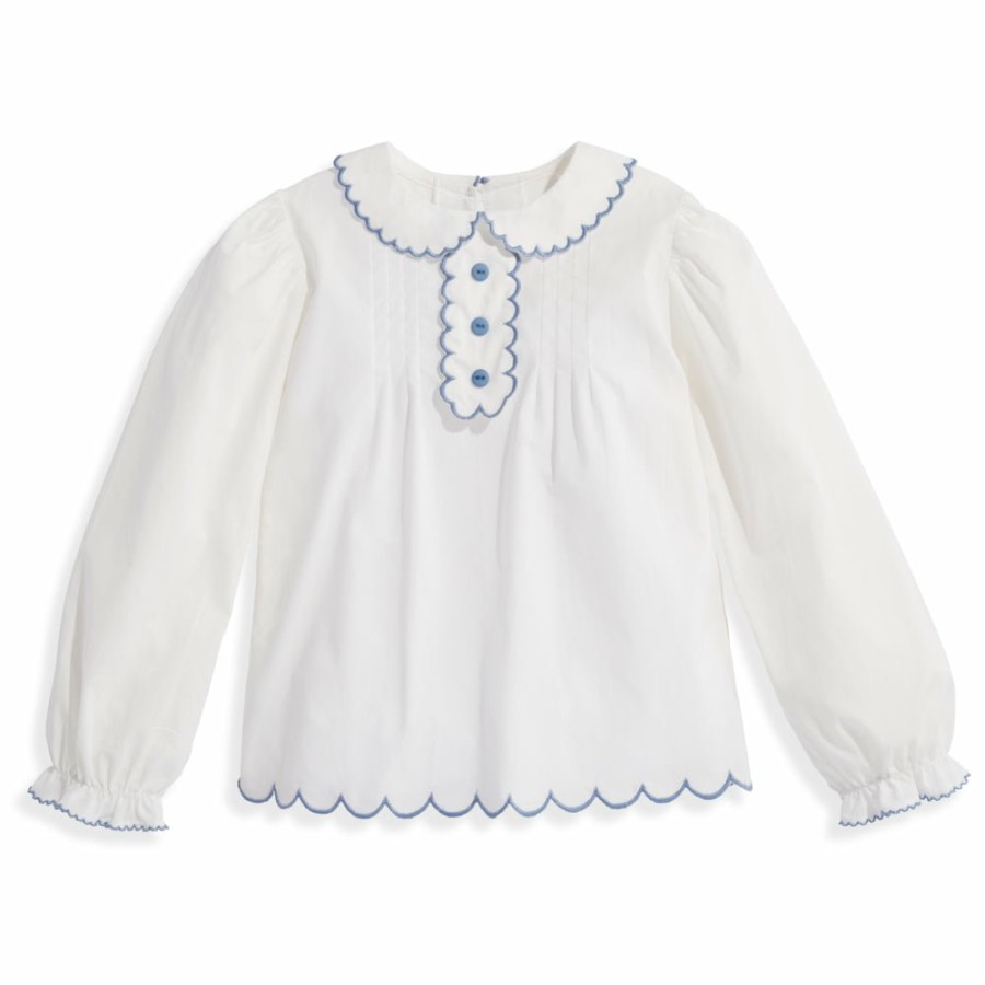 GIRLS bella bliss | Scallop Trim Blouse