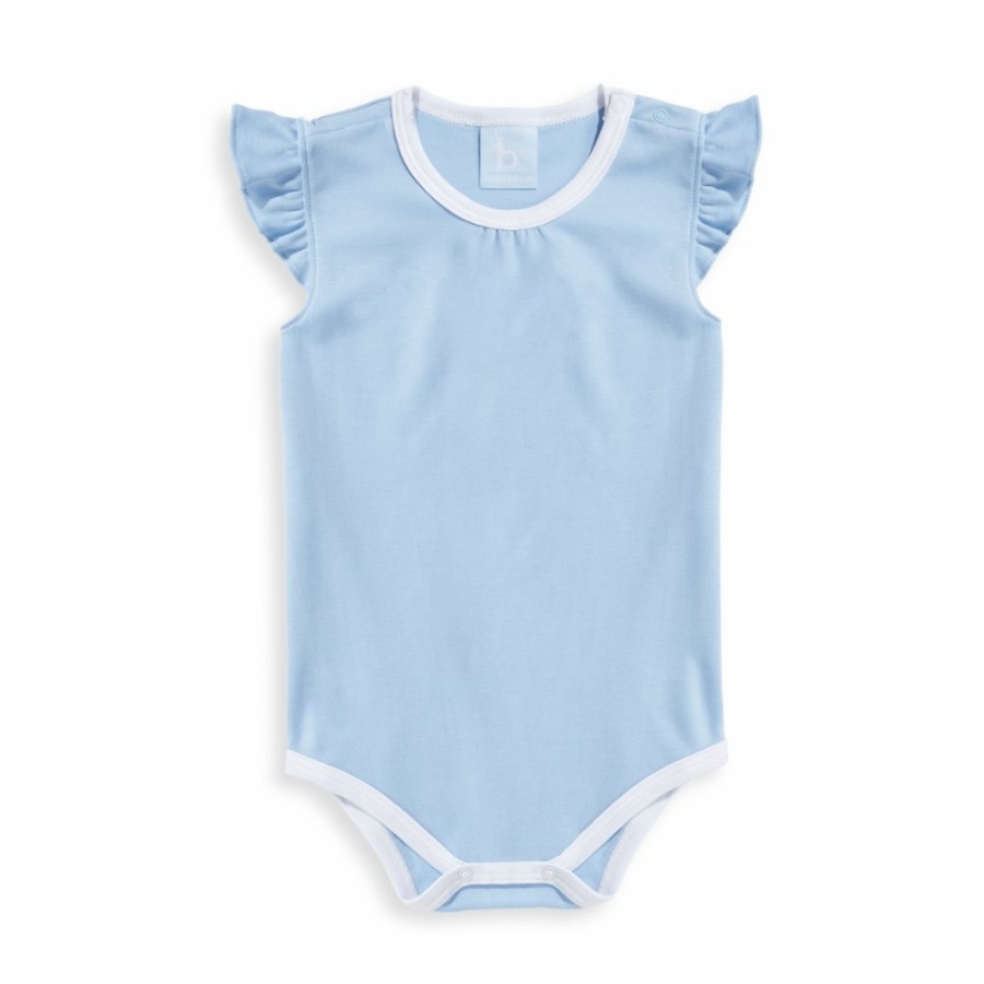 GIRLS Cottonwel | Bliss Flutter Sleeve Pima Onesie