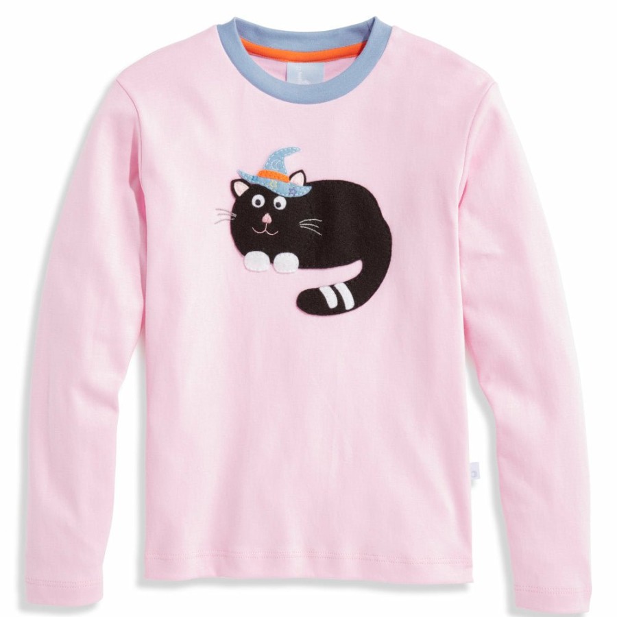 GIRLS Cottonwel | Solid Long Sleeve Applique Tee