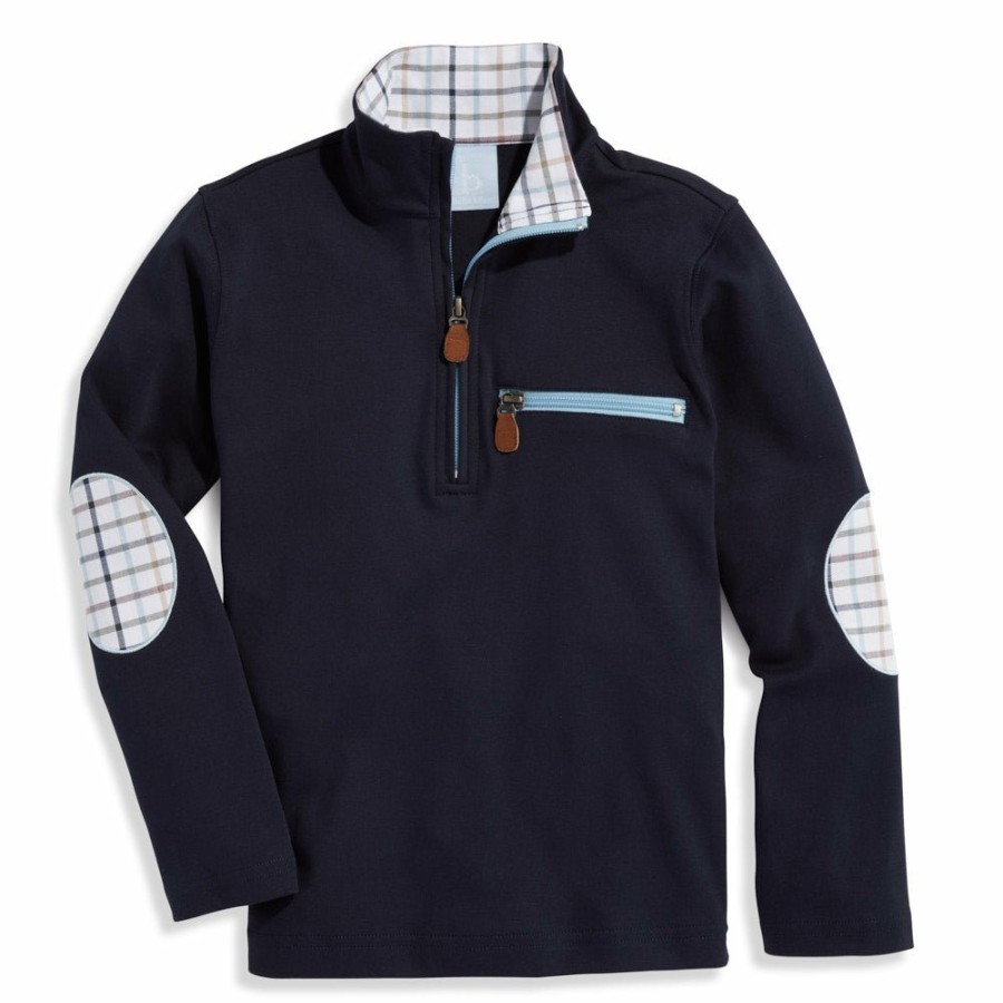 BOYS Cottonwel | Elbow Patch Pima Half Zip Pullover