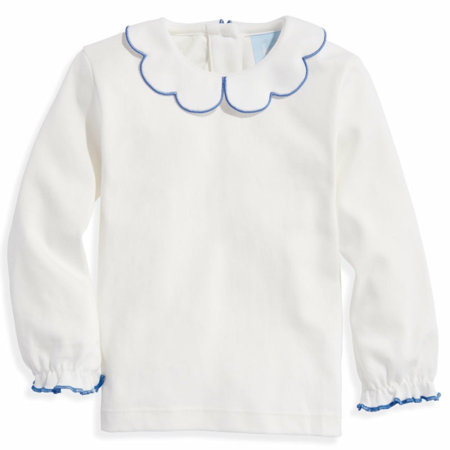 GIRLS Cottonwel | Long Sleeve Pima Scallop Collar Tee