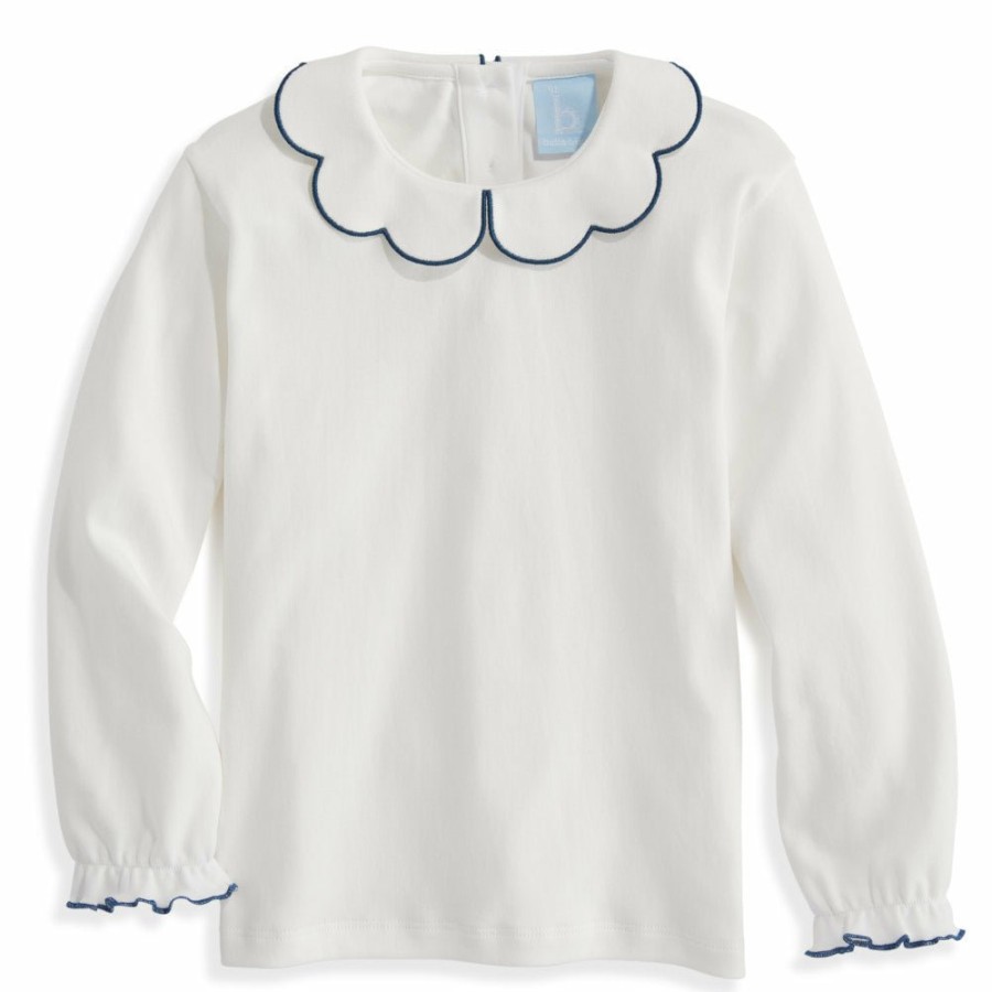 BABY GIRLS Cottonwel | Long Sleeve Pima Scallop Collar Tee