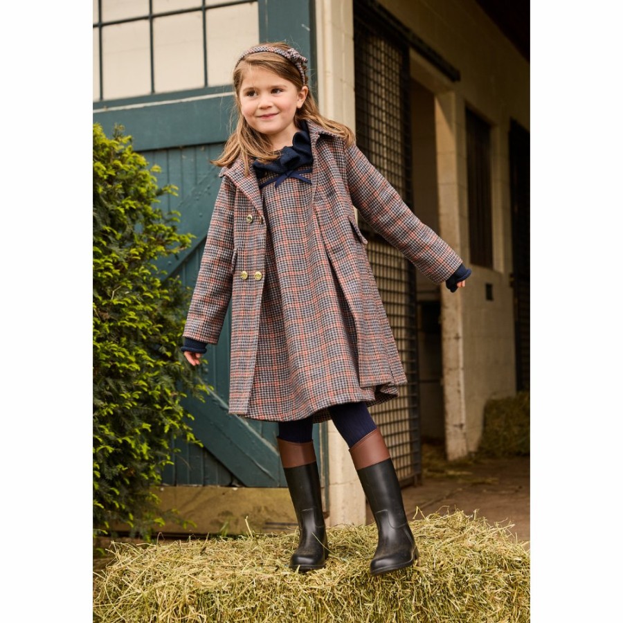 BABY GIRLS Misbordados | Square Neck Wool Dress