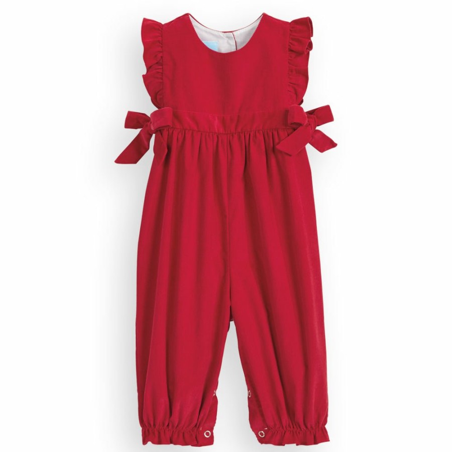 BABY GIRLS Misbordados | Red Corduroy Berkley Overall